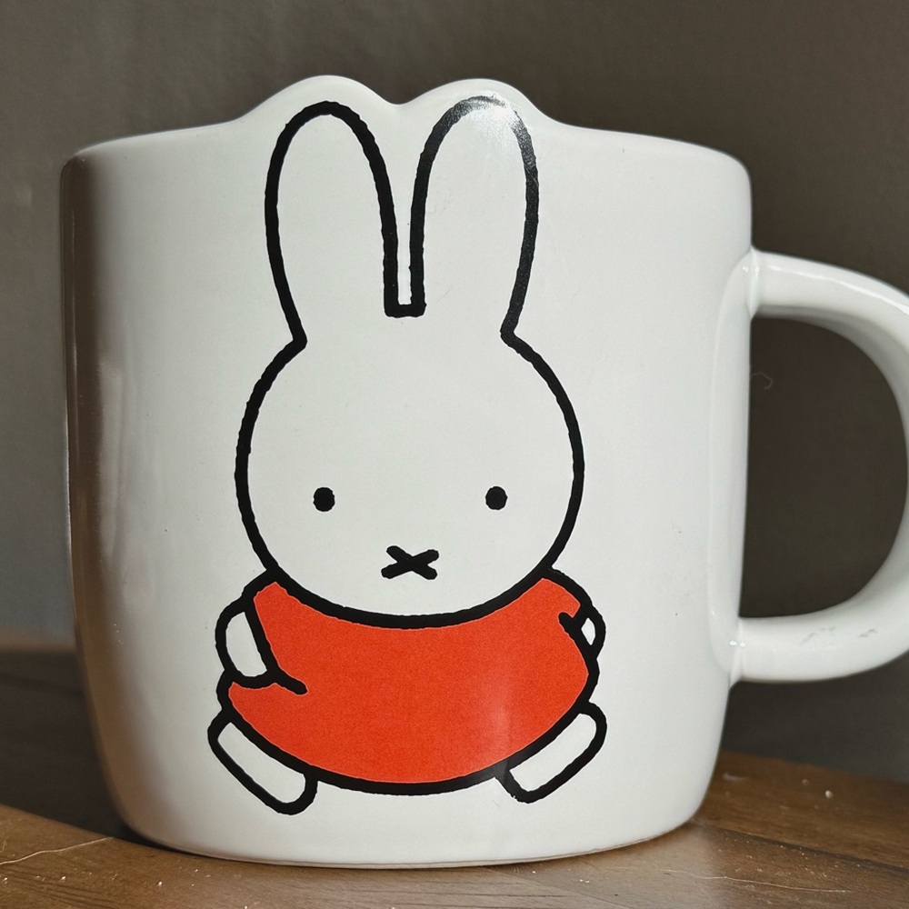 Magenta Miffy Mug with White and Orange front and back Design